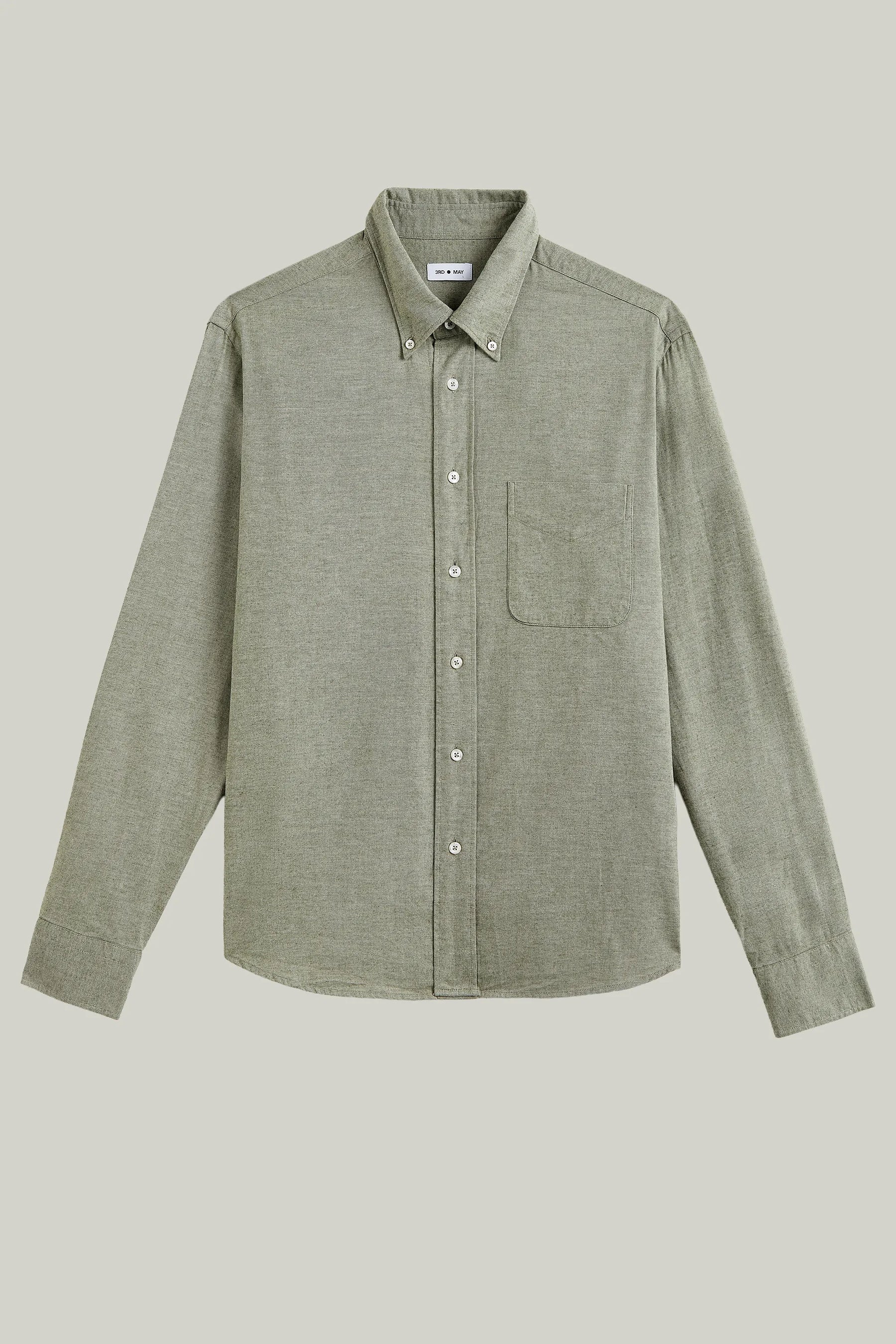 Hemd Langarm Flanell Melange