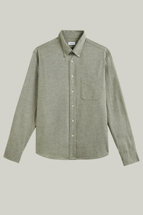 Hemd Langarm Flanell Melange