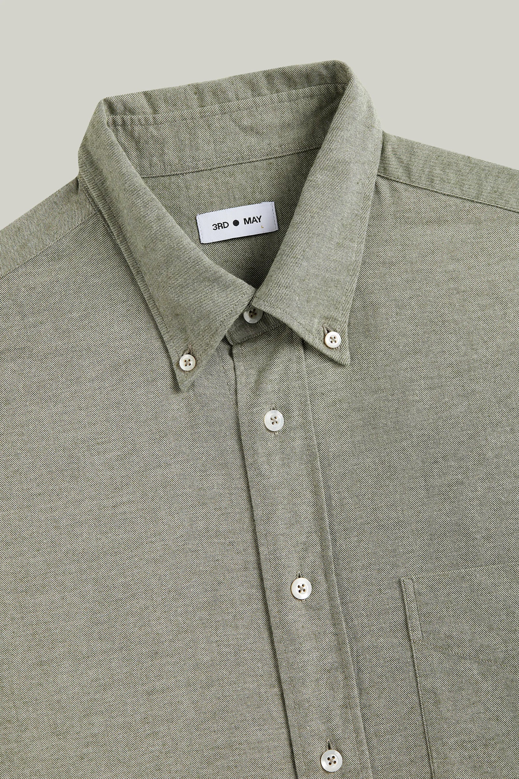 Hemd Langarm Flanell Melange