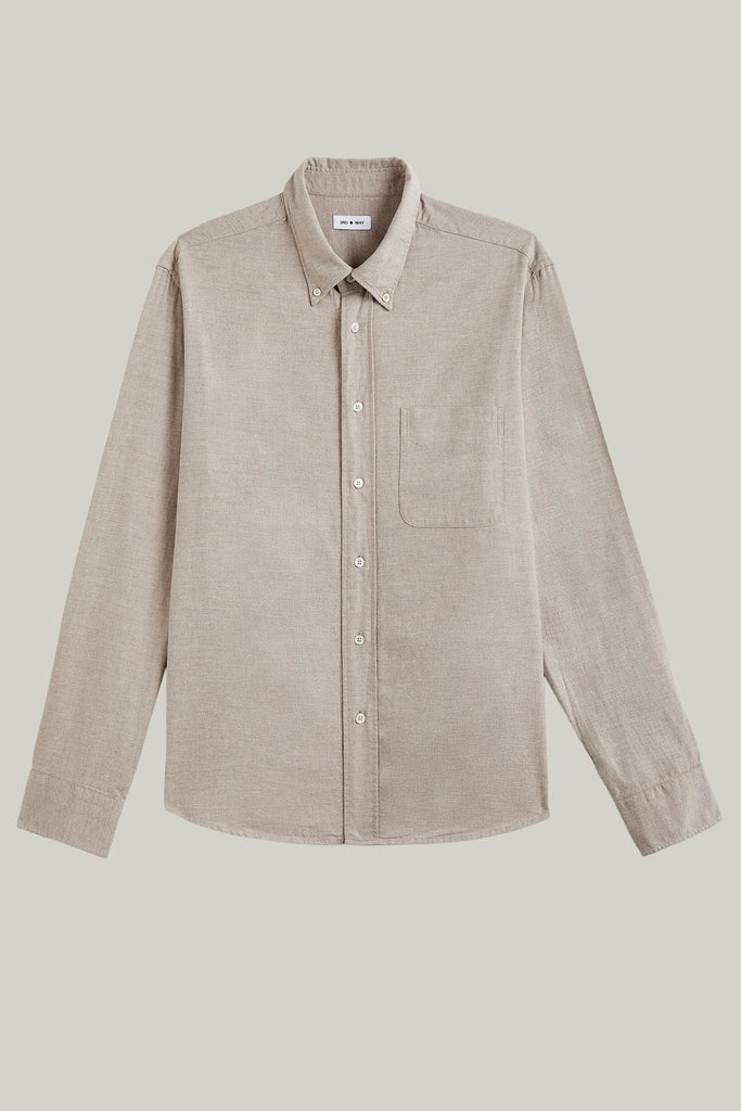 Hemd Langarm Flanell Melange