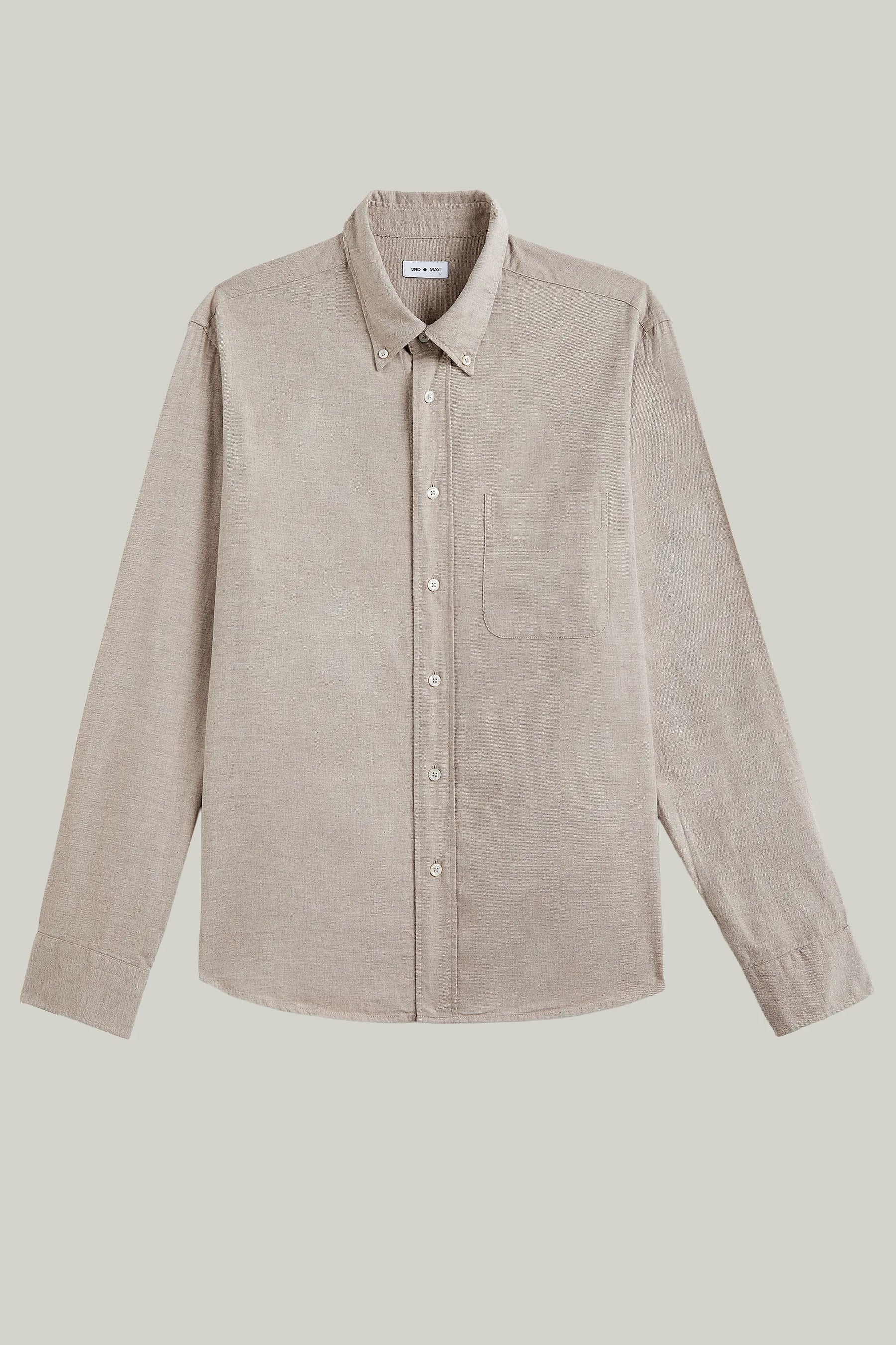 Hemd Langarm Flanell Melange