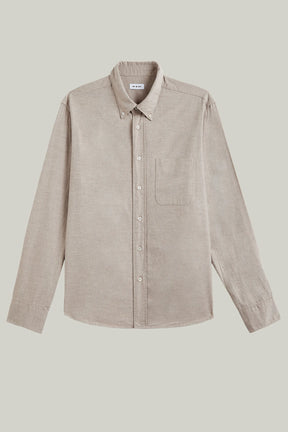 Hemd Langarm Flanell Melange