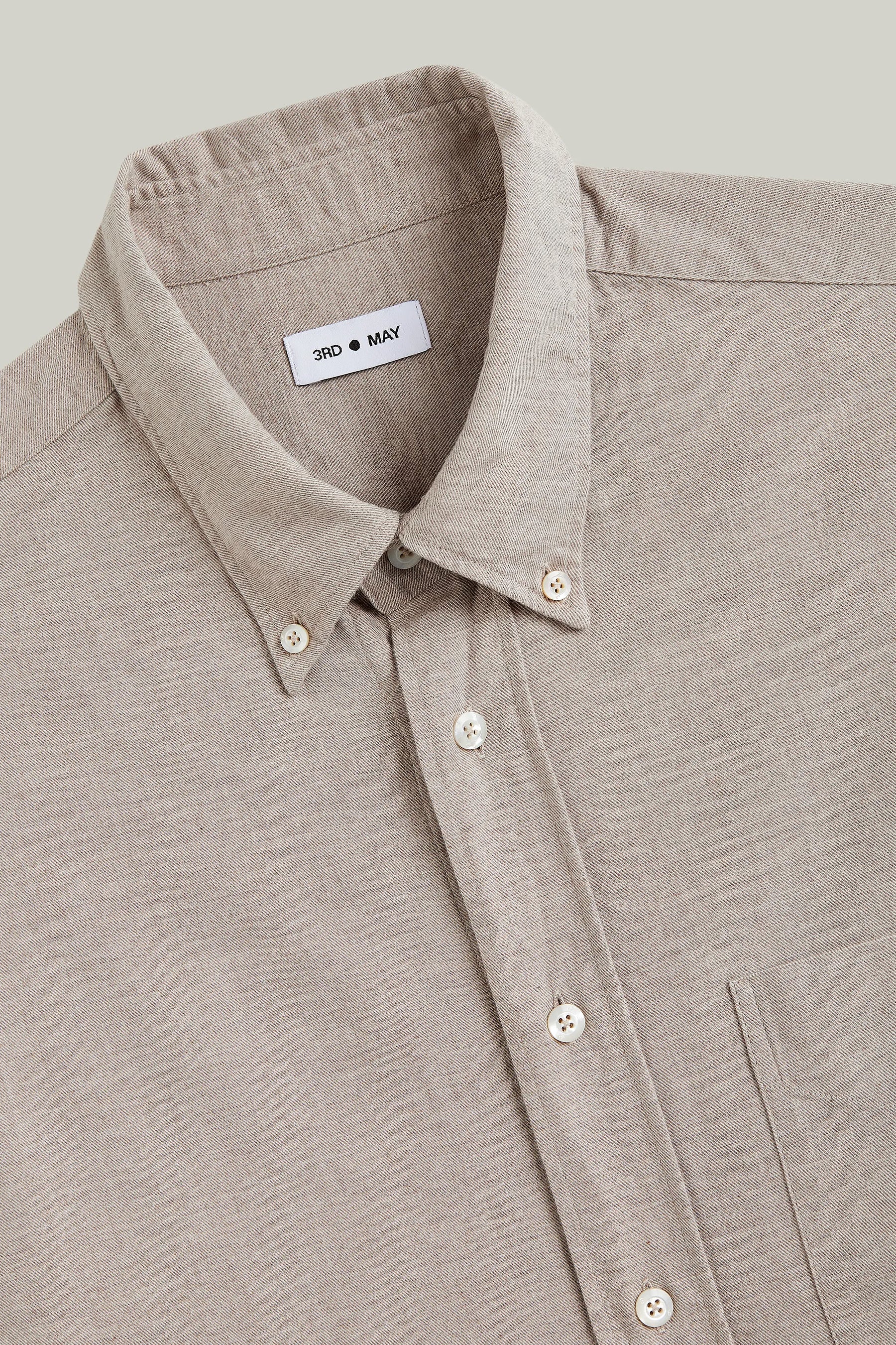 Hemd Langarm Flanell Melange