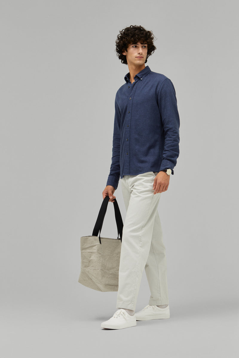 Hemd Langarm Flanell Melange