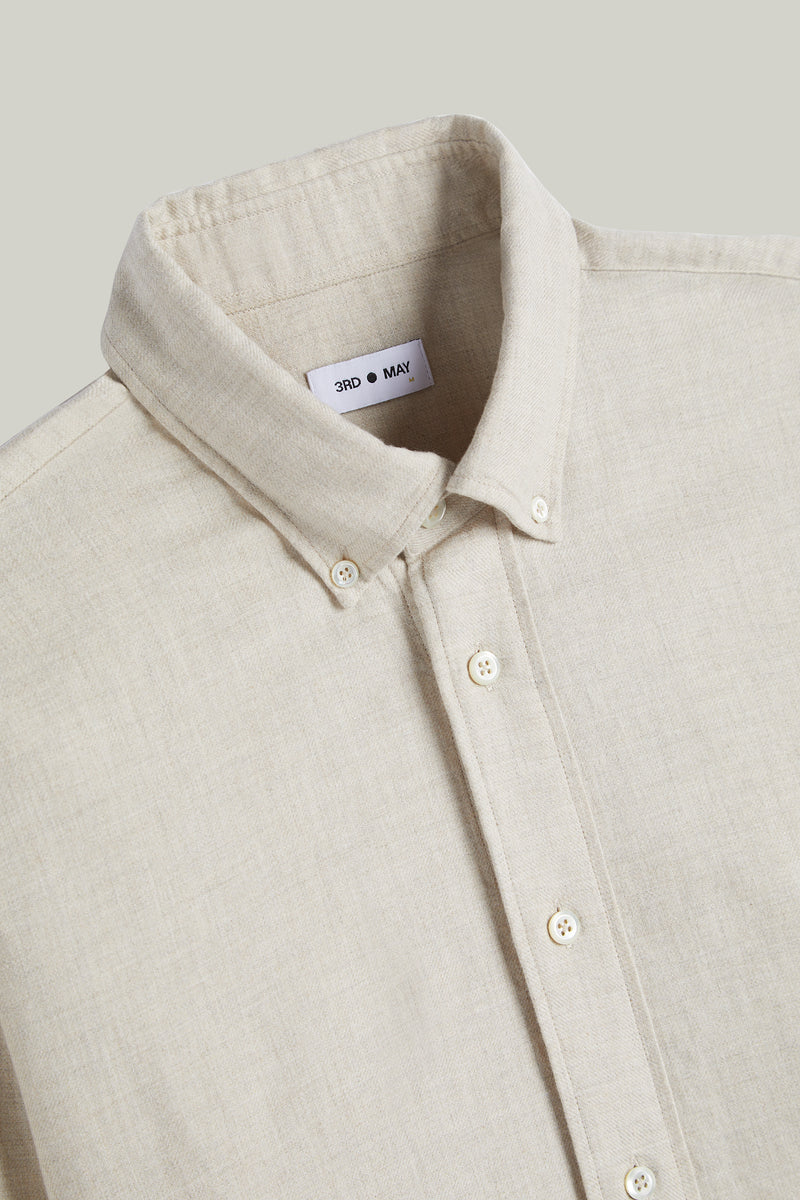 Hemd Langarm Flanell Melange