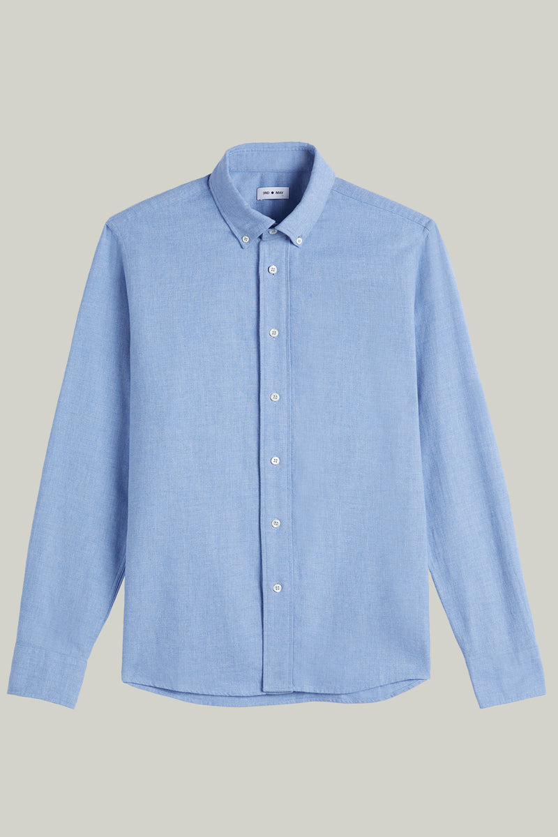 Hemd Langarm Flanell Melange
