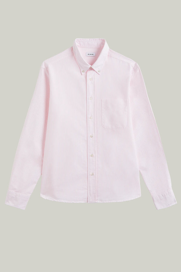 Hemd Langarm Vintage Oxford Pink Stripes#Farbe_Pink Stripes