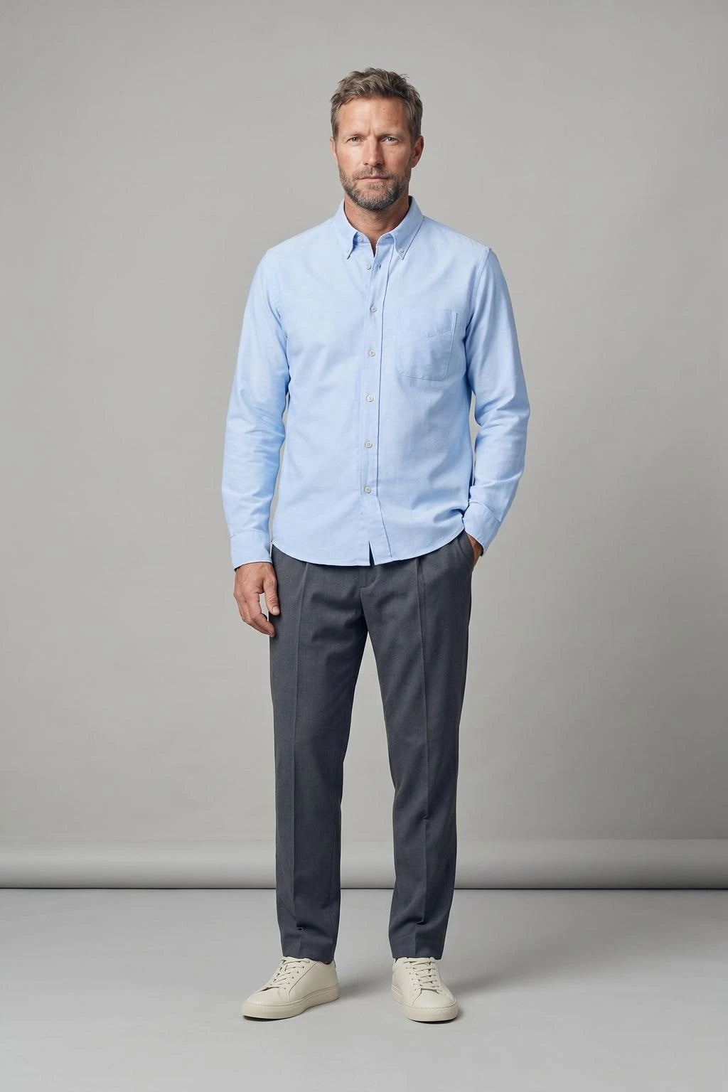 Hemd Langarm Vintage Oxford