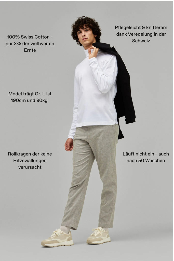 T-Shirt Rollkragen Swiss Cotton