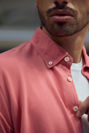 Hemd Langarm Pique Garment Dyed