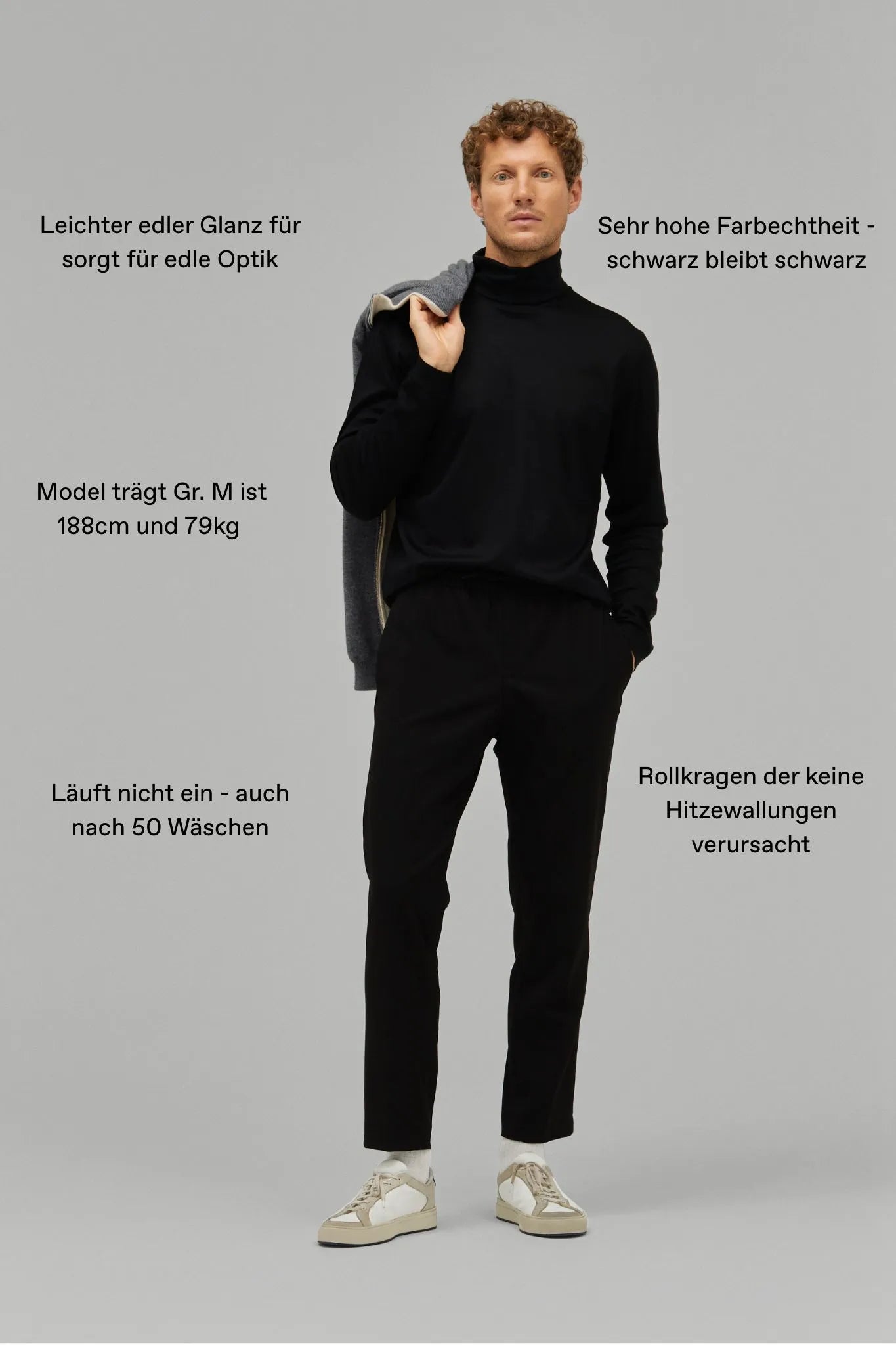 T-Shirt Rollkragen Swiss Cotton