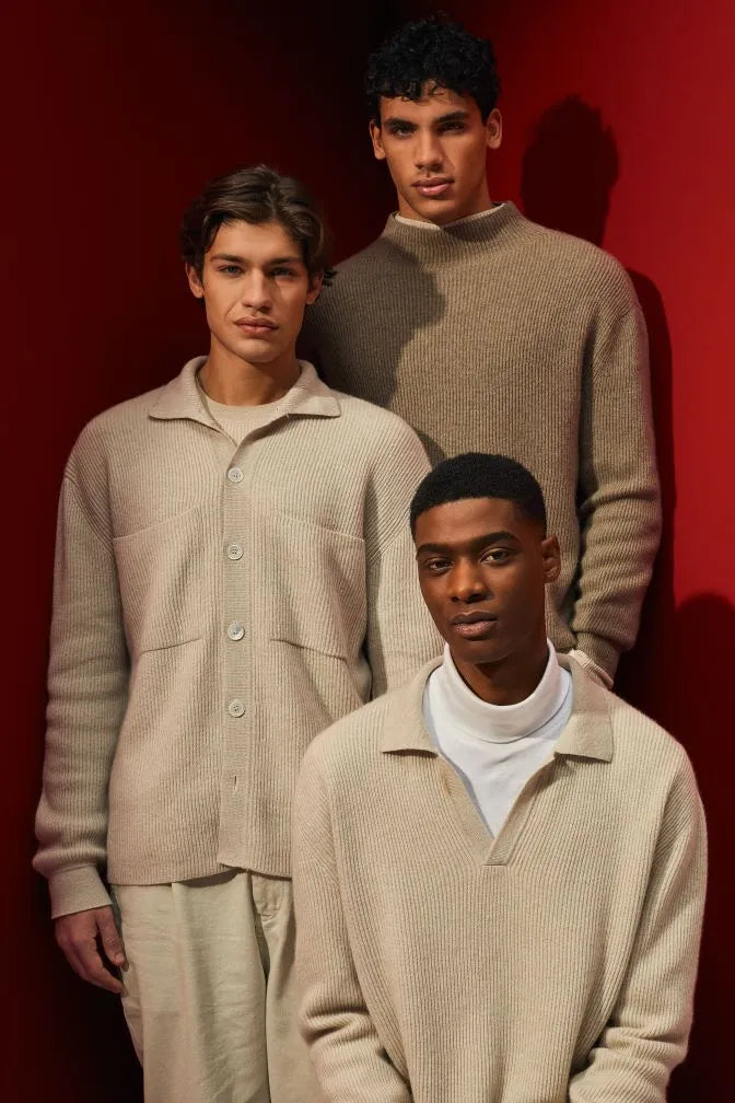 Kaschmir Pullover Funnel Neck