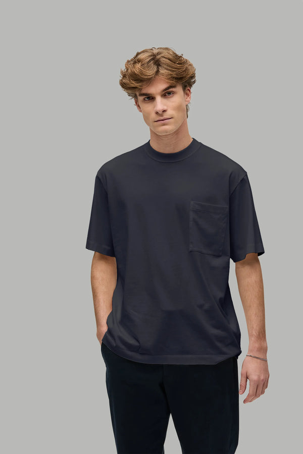 T-Shirt Kurzarm Thick Jersey Navy#Farbe_Navy