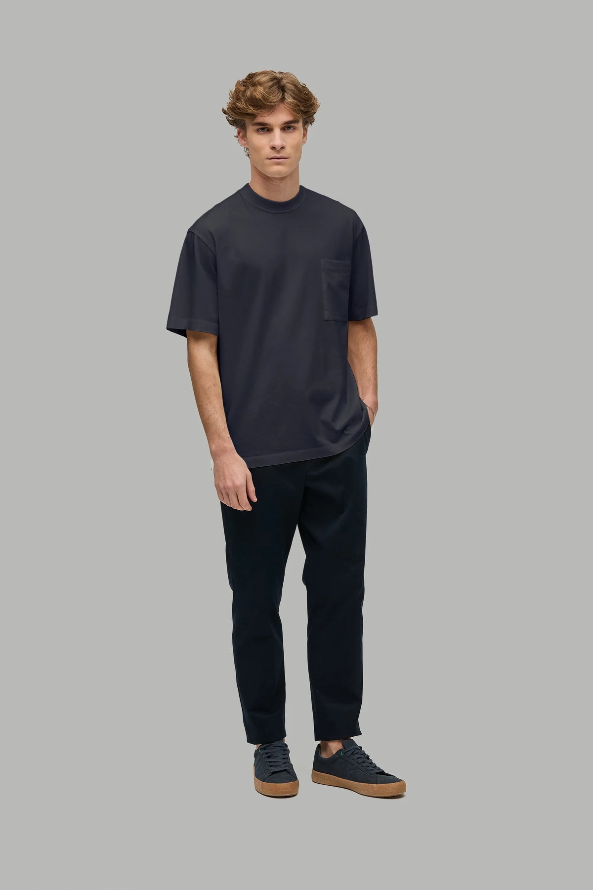 T-Shirt Kurzarm Thick Jersey Navy#Farbe_Navy