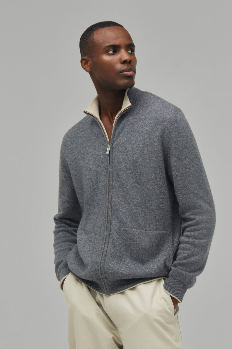 Kaschmir Strickjacke Reversibel