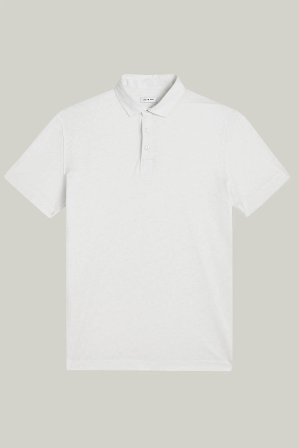 Polo-Shirt Kurzarm Leinen Offwhite#Farbe_Offwhite