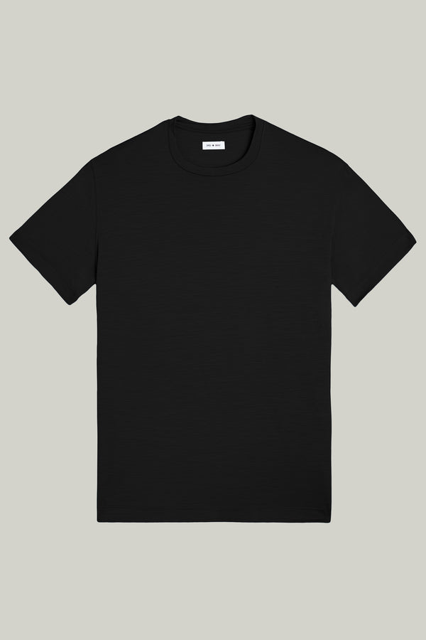 T-Shirt Kurzarm Luxe Wool Black#Farbe_Black