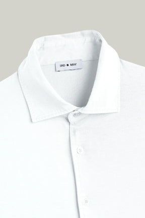 Hemd Casual Langarm Jersey Garment Dyed Cutaway