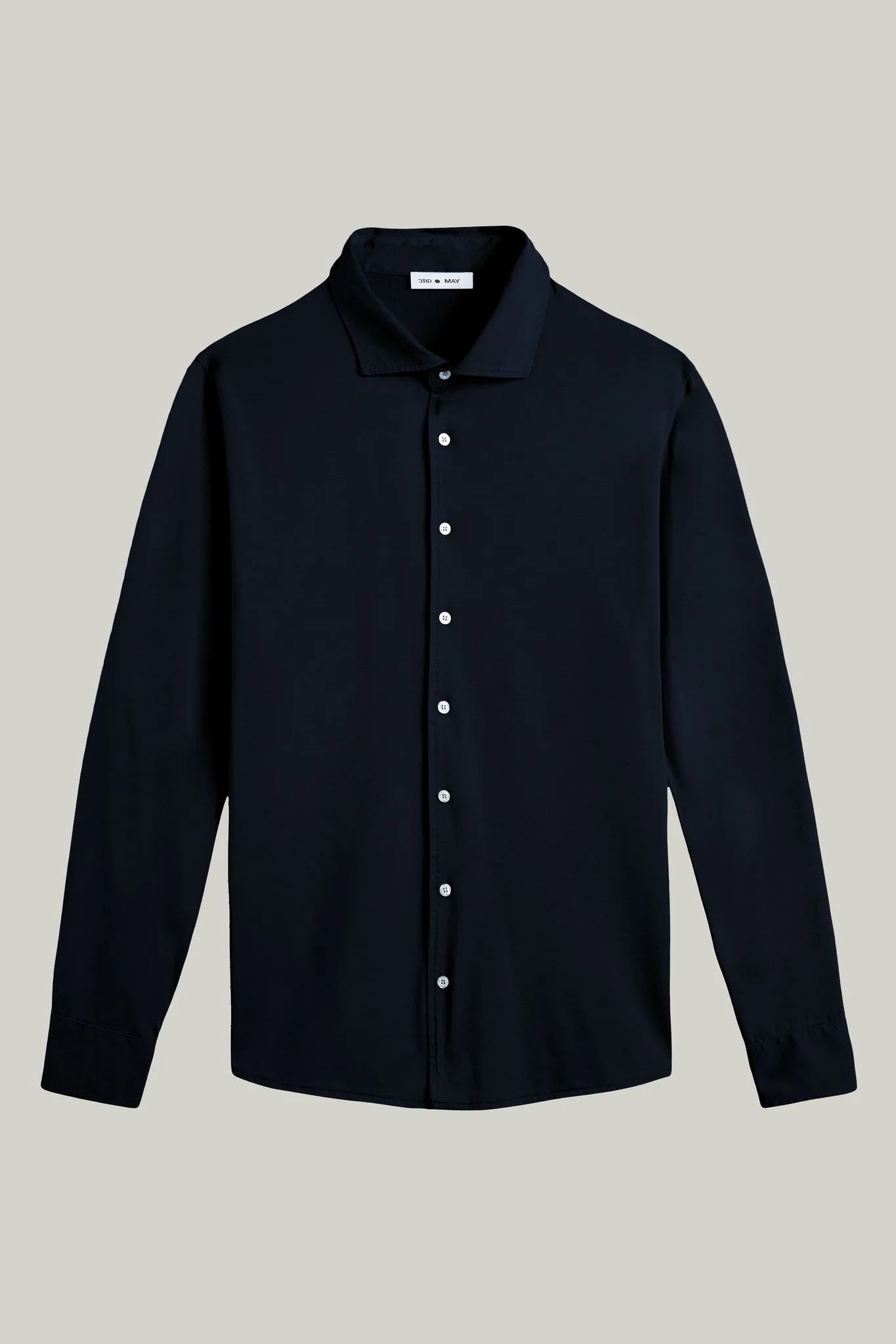 Hemd Casual Langarm Jersey Garment Dyed Cutaway