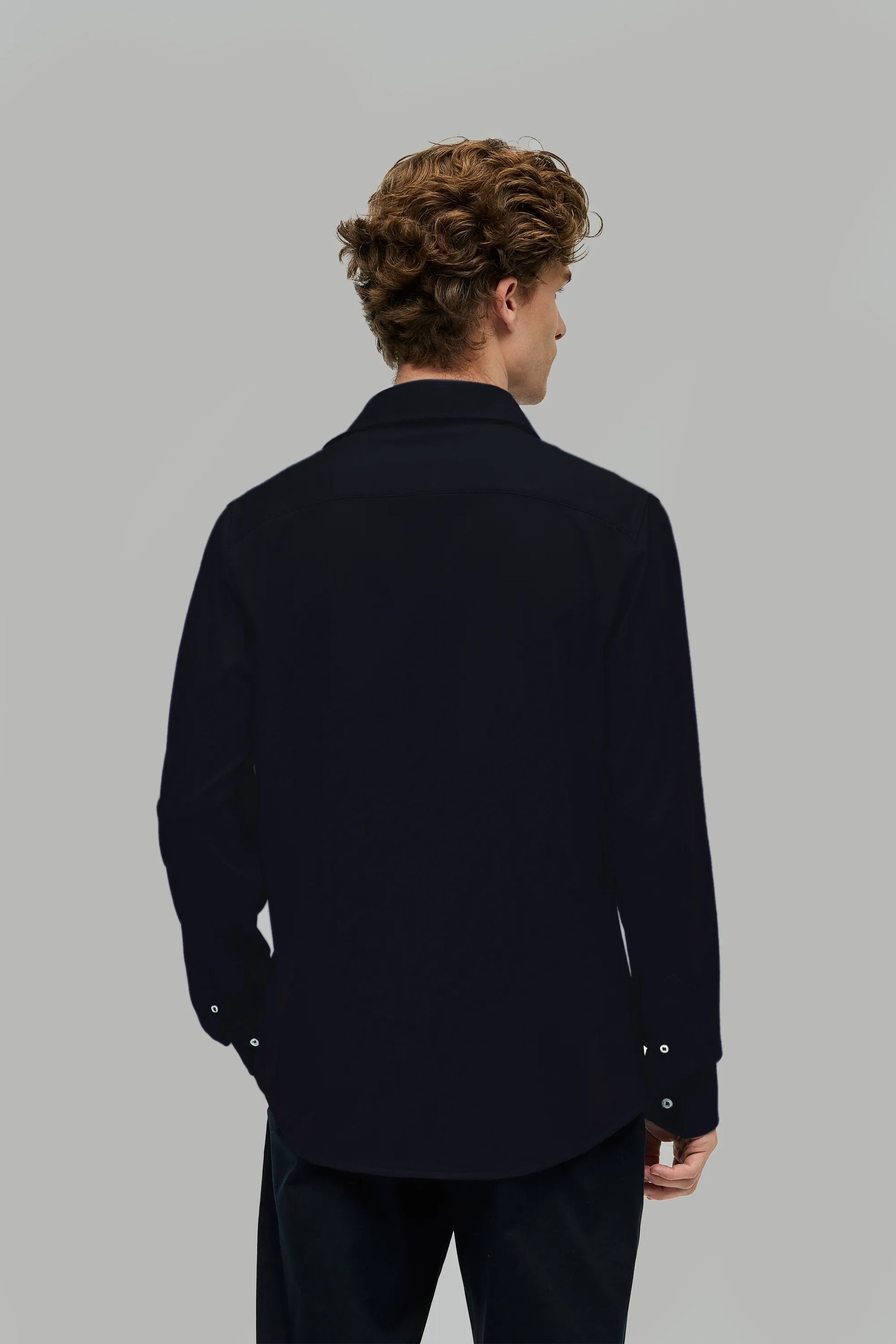 Hemd Casual Langarm Jersey Garment Dyed Cutaway