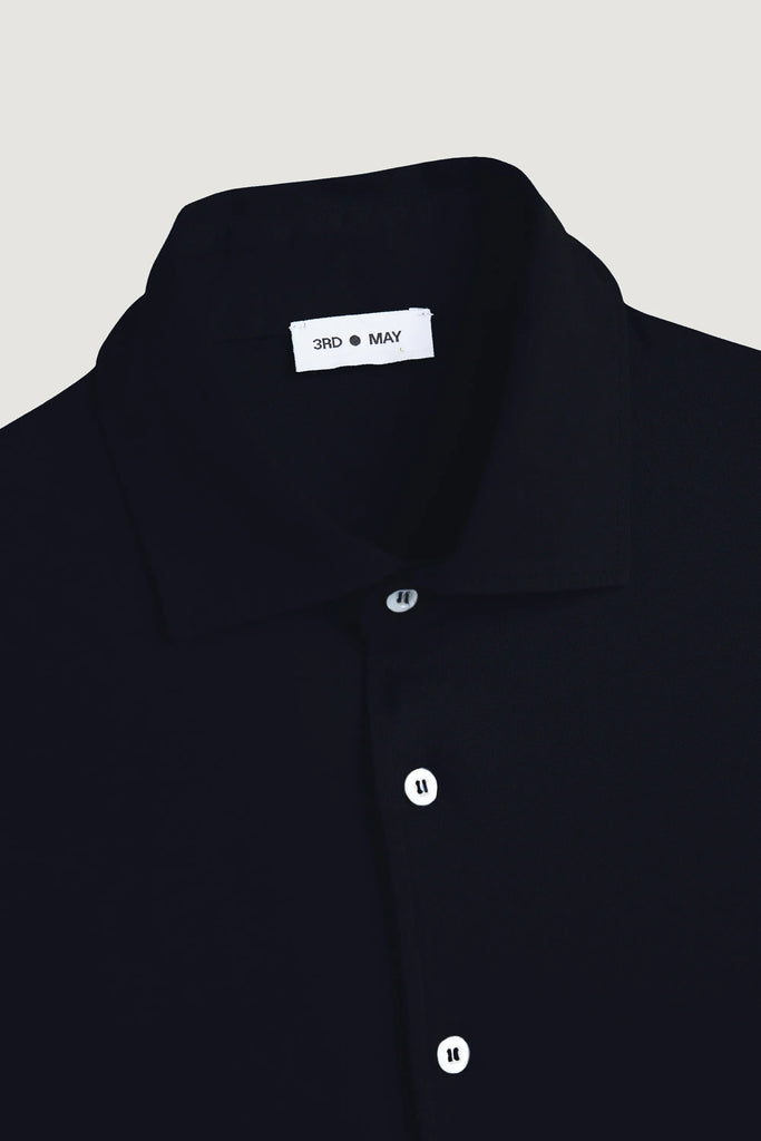 Hemd Casual Langarm Jersey Garment Dyed Cutaway