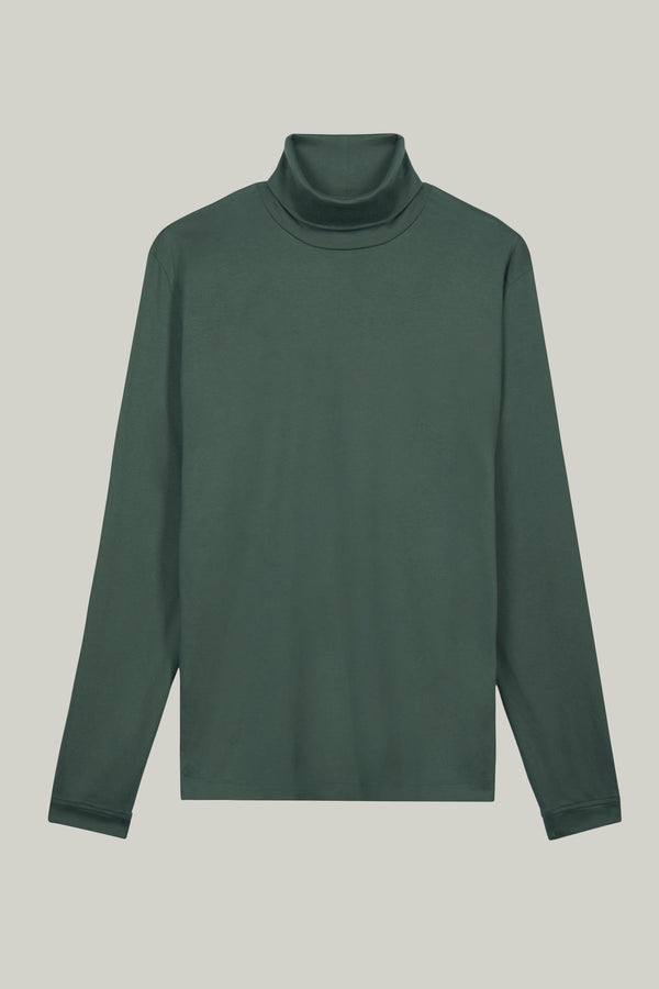 T-Shirt Rollkragen Swiss Cotton Racing Green#Farbe_Racing Green