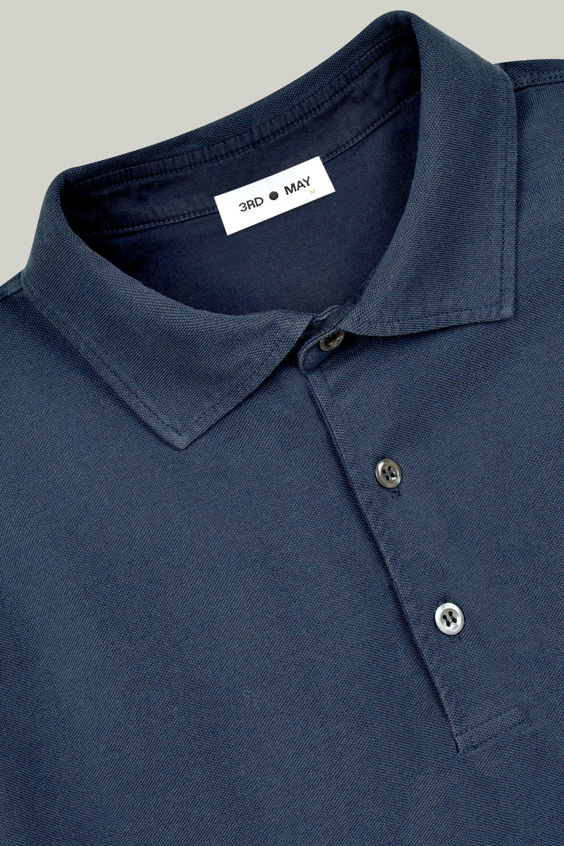 Polo-Shirt Kurzarm Pique Garment Dyed