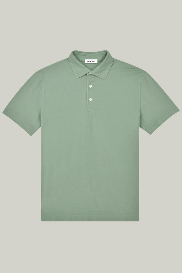 Polo-Shirt Kurzarm Pique Garment Dyed Salvia#Farbe_Salvia