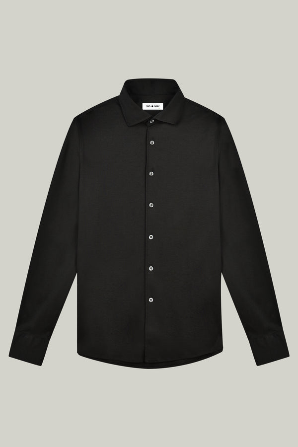 Hemd Langarm Swiss Cotton Black#Farbe_Black