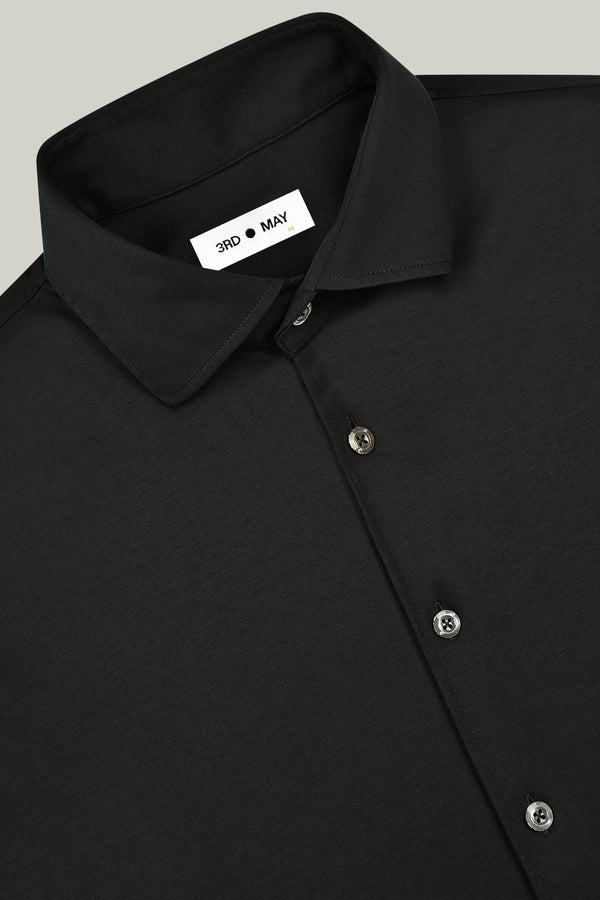 Hemd Langarm Swiss Cotton Black#Farbe_Black
